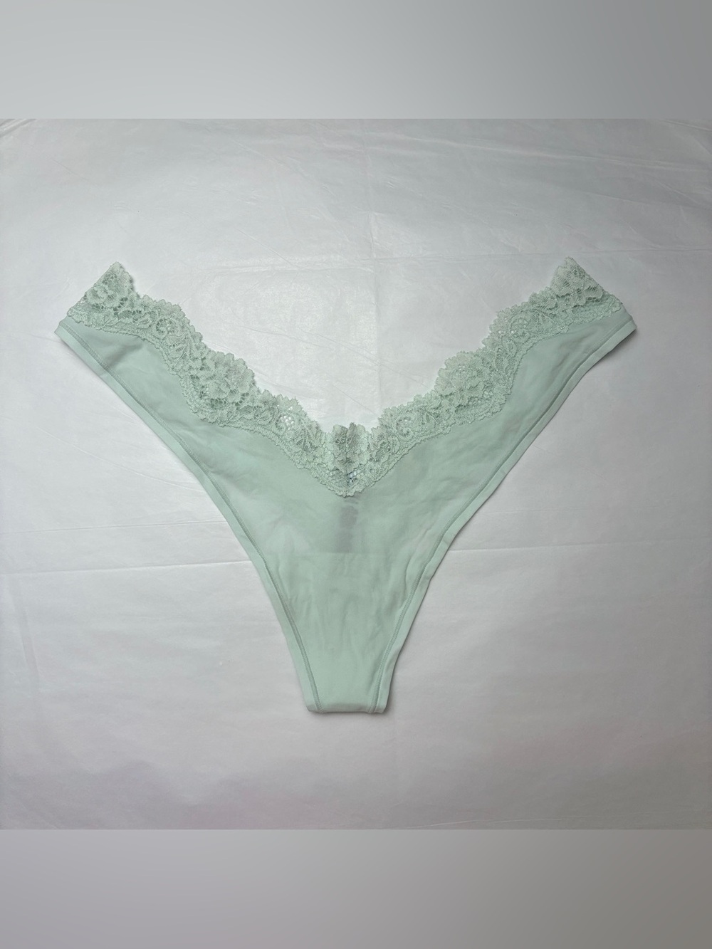 💚 SKIMS Fits Everybody Lace Dipped Thong | Frost | Sz. 2X | NWOT 🏷️